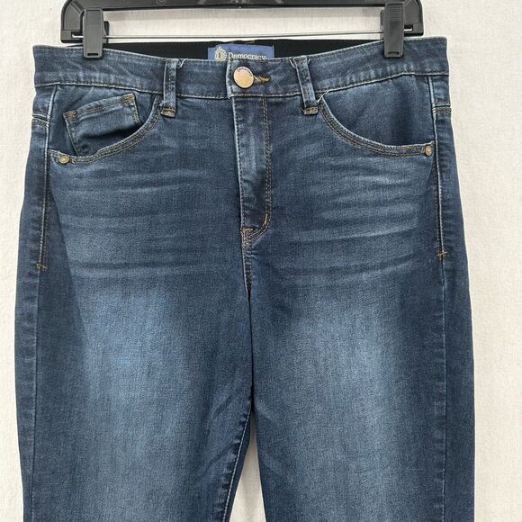 Democracy Jeans Women 10 Skinny Ab Solution Blue Stretch Denim Tummy Control - Picture 3 of 12